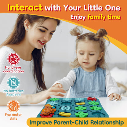 Kids Toys STEM Board Games - Logic Road Builder Brain Teasers Puzzles for 3 4 5 6 7 Year Old Boys Girls, Educational Montessori Birthday Gifts for Ages 4-8 Preschool Classroom Learning (29 PCS)