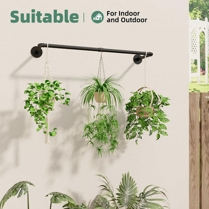 Galood Plant Hanger Indoor Hanging Planters for Indoor Plants Hanging Plant Holder Black Metal Rod(Pot/Chain/Plant not Included