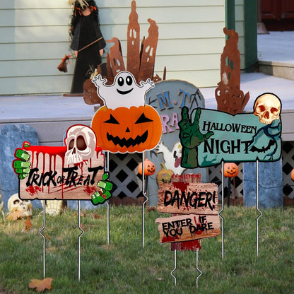 30PCS Halloween Metal Stakes,Heavy Duty 15.75''Tombstone Stakes,Foam Graveyard Sign Holders,Metal Stakes for Halloween Tombstone Yard Lawn Decorations