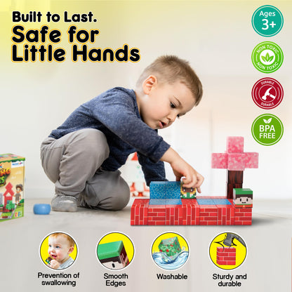 Magnetic Blocks, Magnetic Building Blocks for Kids, Building Blocks for Girls and Boys, Building Toys, Toddler Toys, Building Game Sensory Kids Ages 4 5 6 7 8 9, 100 Pcs