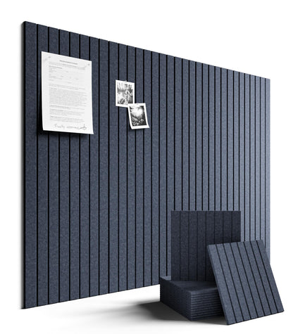 Fluxynara Large Felt Bulletin Board 48" X 36" Cork Board Alternative-12 Pack with 70 Safe Removable Adhesive Tabs, Cork Boards for Walls Cork Board for Home Office Classroom Pin Board -Navy Blue
