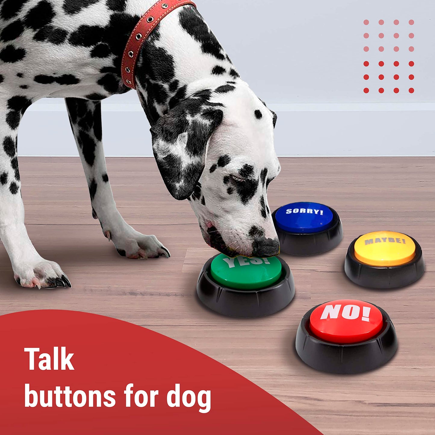 Yes No Maybe Sorry Sound Buttons, Set of 4 Talking Answer Buzzers for Classroom Game Shows, Funny Office Desk Toys & Gadgets, Gifts for Coworkers, Boss