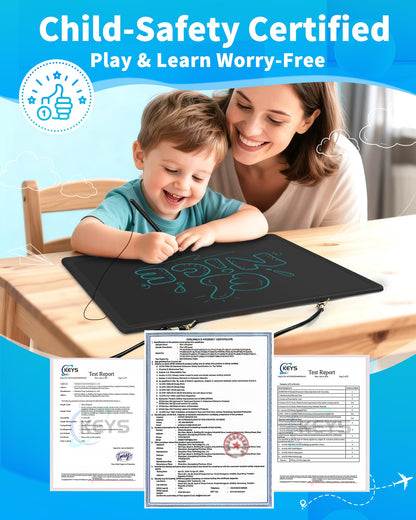 [Rechargeable] 20 Inch LCD Writing Tablet for Kids, Extra-Large Drawing Tablet for Adults, Educational & Learning Toys for Boys Girls Ages 8-12 Years Old, Drawing Board for Kids Birthday Gift (Black)