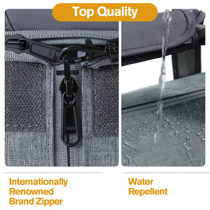 Richeart Garment Bags for Travel - Brand Zipper - Water Repellent Garment Bag with Shoe Compartment - 2 in 1 Convertible Suit Bag Travel with Shoe Bags - Large Dark Gray
