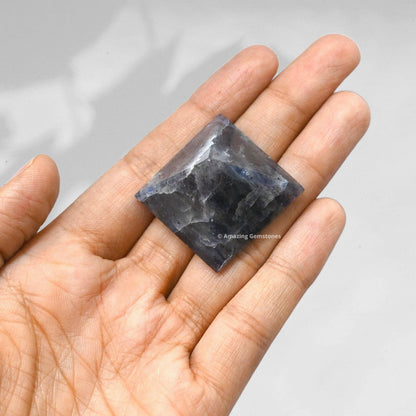 Amazing Gemstone Iolite Pyramid Crystal Healing Stones - 1" Great Pyramid Figurine of Natural Stone Pyramid for Meditation, Reiki, Chakra Balancing and Crystal Pyramids Grid