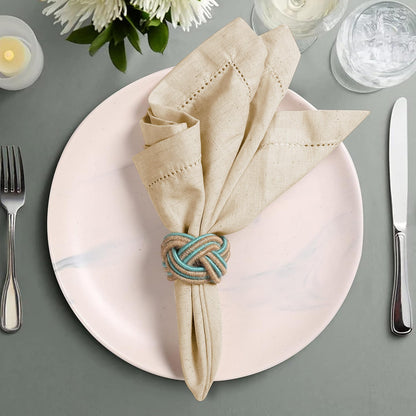 Flax Linen Napkins Set of 12-18x18 Inch Reusable Cloth Dinner Napkins - Natural Color Table Napkin for Dining, Wedding, Parties, Mothers Day, & Everyday Use - Soft, Durable, Eco-Friendly Fabric