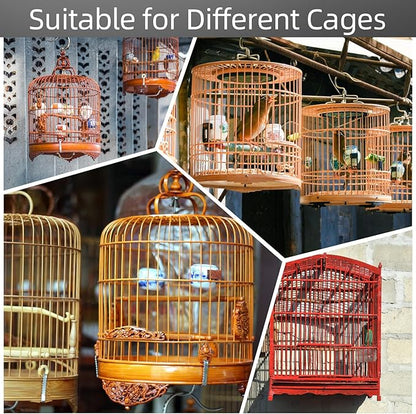 Bird Cage Seed Catcher Guard, Adjustable Stretchy Net Cover for Parrot Enclosures, Bird Cage Skirt Netting, Seed Catcher for Protective Shield for Parrot Enclosures (White)