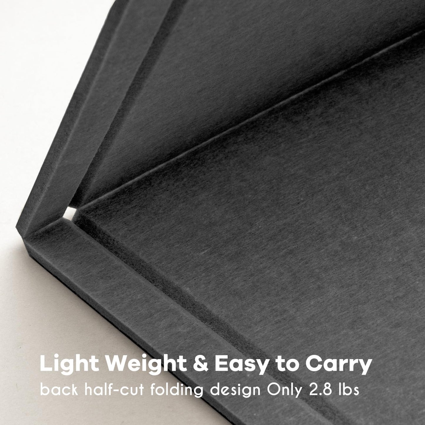 Lightomorrow Large Bulletin Board - 48 x 36 Inches, Decorative Felt Pin Board for Wall - 4' x 3' Foldable Photo Display Board with Self-Adhesive Tape, Includes 20 Push Pins - Dark Gray