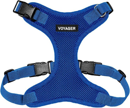Voyager Step-in Pet Harness - All Weather Mesh, Adjustable Step in Harness for Cats and Dogs by Best Pet Supplies - Royal Blue, M