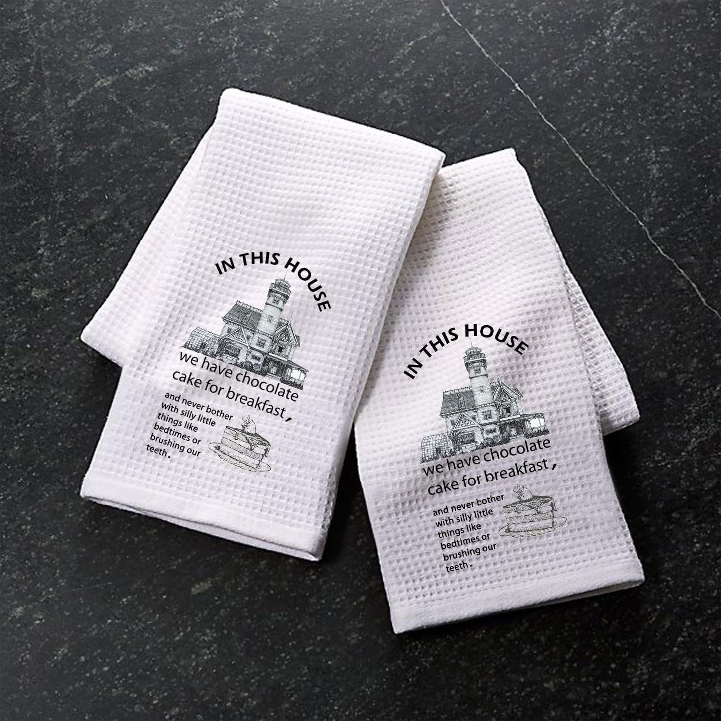 XYANFA Movie Owens Sisters Gift Aunt Frances House Quote Witch Kitchen Towels Kitchen Gift Halloween Tea Towel (in This House)