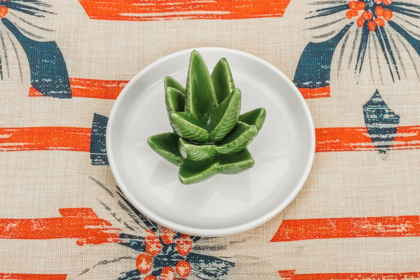 NociHah Cactus Ring Holder Jewelry-Dish - Ceramic Plant Decor Jewelry Dish Bracelet Earrings Necklace Tray for Birthday Gifts Home Wedding Decor