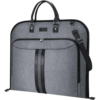 BALEINE Travel Garment Bag, Travel Suit Bag for Men, Water Resistant Carry on Garment Bag for Hanging Clothes, Garment Duffel Bag for Travel Business (Grey)