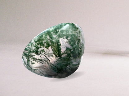 Moss Agate Crystal Bowl - 2 Inch Decorative Bowls for Room and Home Decor - Gemstone Healing Crystals for Elegant Display, Positive Energy Balance and Gift