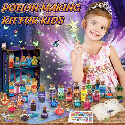 CosyVenda DIY Magic Potion Set Includes 22 Bottles, Mystical Potion Crafting Kit, Witch Party Favors, Mystery Party Supplies, Halloween Decorations Birthday Gifts