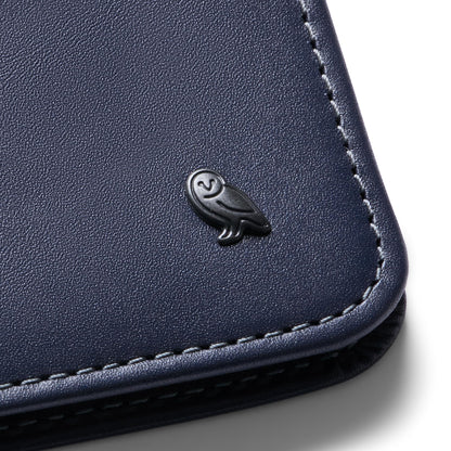 Bellroy Hide & Seek, slim leather wallet, RFID editions available (Max. 12 cards and cash) - Navy