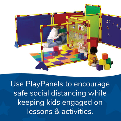 Children's Factory Replacement PlayPanel, Kids Room Divider Panel, Classroom Dividers, Free-Standing Partition for Daycare or Preschool, Cantilever Feet Not Included, Blue, Big Screen