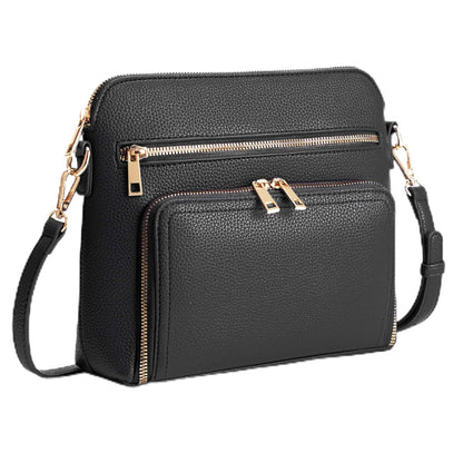 Goinsound RFID Crossbody Bag for Women Crossbody Purses for Women with Built in Wallets Black