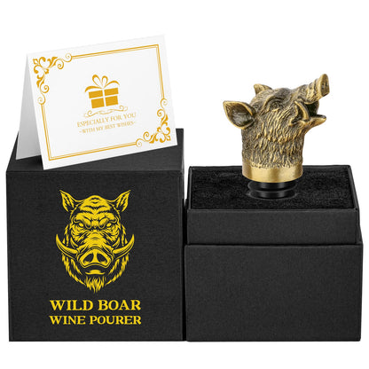 LULLEA Wild Boar Head 2-In-1 Wine Aerator Bottle Pourer and Stopper for Men Women, Hunting Gifts for Hunters, Liquor Bottle Pourers Spout for Alcohol Spirits, Wine Gifts Accessories