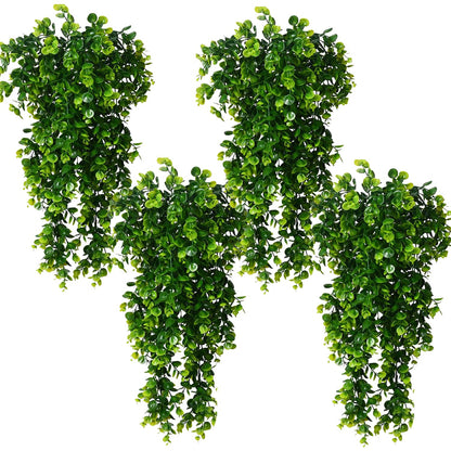 Toprooms Hanging Fake Plants,4 Pcs Faux Eucalyptus Leaf Greenery Vine Plant Faux Plants Fake Ivy Room Decor Home Garden Wedding Party Indoor Outdoor Decorations (Vine)