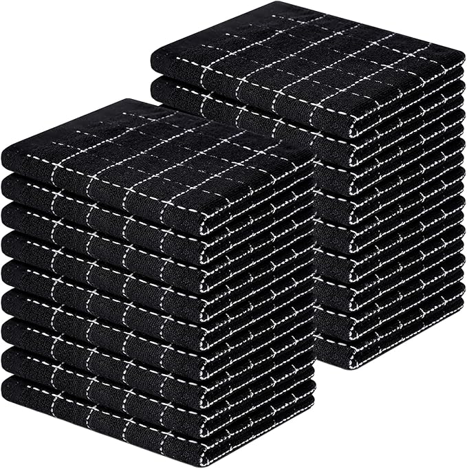 Homaxy 100% Cotton Terry Kitchen Dish Cloths, Ultra Soft and Absorbent Dish