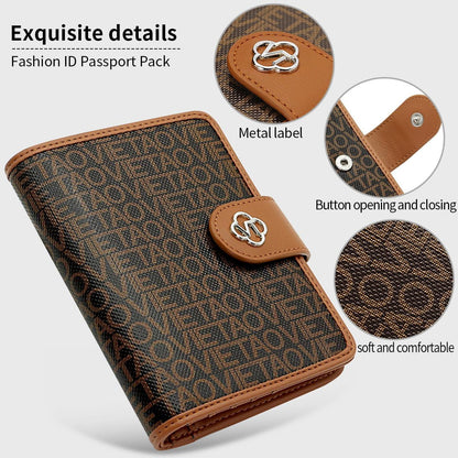 XIMAND Passport Holder Wallet Bag with AirTag Holder, Card Slots and Passport Solt Ticket Cash Solt, Photo Solt Sim Card Pen Slot.Brown