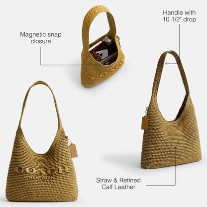 COACH Brooklyn Shoulder Bag 28 in Straw