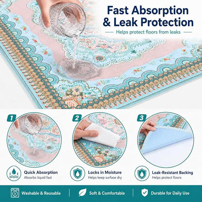 Aitmexcn Washable Pee Pads for Dogs, 72"x72" 2 Pack Reusable Puppy Pads Pet Training Pads, Super Absorbent, 100% Waterproof Dog Pee Pads, Whelping, Housebreaking, Incontinence, for Playpen