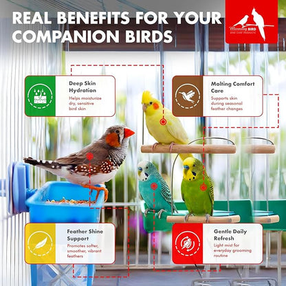Morning Bird Aloe Vera Spray 4 Fl Oz – Natural Topical Spray for All Birds – Soothes Dry Skin & Supports Healthy Skin – Easy-to-Use Spray Bottle for Gentle Hydration & Skin Relief