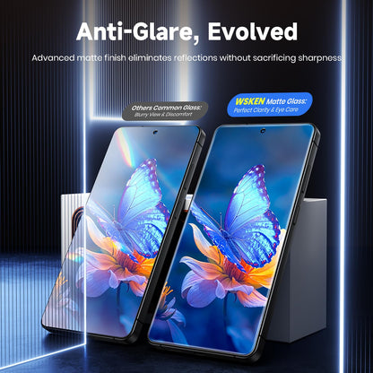 WSKEN Matte Screen Protector for Samsung Galaxy S26 Ultra - [Anti-Glare & Anti-Fingerprint][Smooth as Silk][0.02s Fingerprint Unlock] 9H+ Tempered Glass With Auto Fit Box Zero Bubble,2 Pack