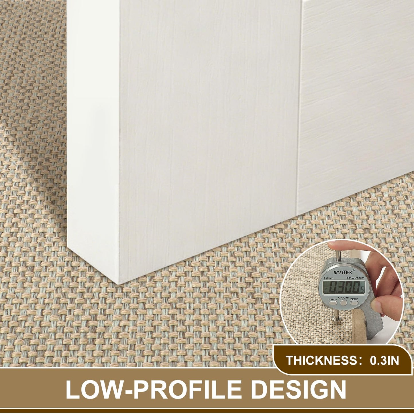 LEKEEPGO Door Mat 17"x29", Non Slip Door Mat Indoor Entrance, Rubber Backing Indoor Door mats Washable Absorbent Low-Profile Doormat Front Entryway Entry Resist Dirt Inside Door Mats, Khaki