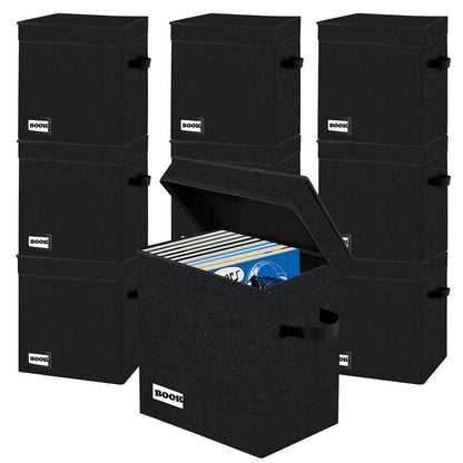 YNSZAS 10 Pack Collection Comic Book Storage Boxes, Protector Organizer 11.8" X 9.8" X 7.8" Collapsible Short Box Holds 160-180 Comic Book Heavy Duty Bin Container Holder Shelf
