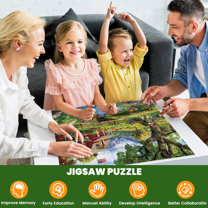 1000 Piece Puzzle for Adults - Country Clubhouse Puzzle for Adults Children - Recycled Paper Jigsaw Puzzle 1000 Pieces - Fun and Challenging Family Game Great Gift Idea, 28 * 20 in