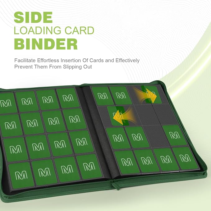 Premium Card Binder 16 Pocket,Trading Card Binder Holds up to 1000+Cards Sturdy Card Collection Album, Card Holder Folders for MTG, TCG, Game Cards & Sports Cards