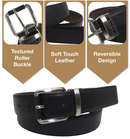 IZOD, Mens, Reversible Leather Belt, Brown, 42/44
