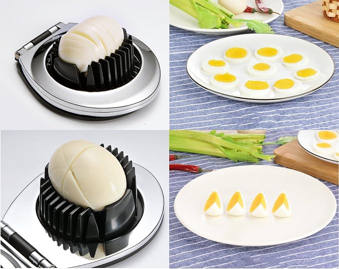 Egg Slicer Cutter Multi-functional Hard Boiled Egg Wedger (2 in 1)