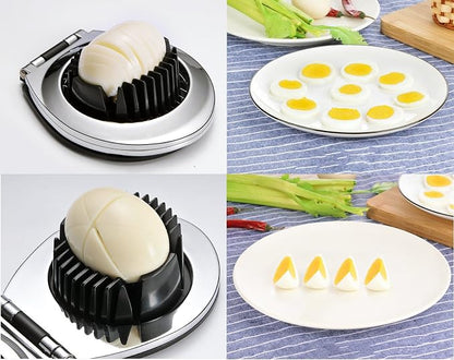 Egg Slicer Cutter Multi-functional Hard Boiled Egg Wedger (2 in 1)