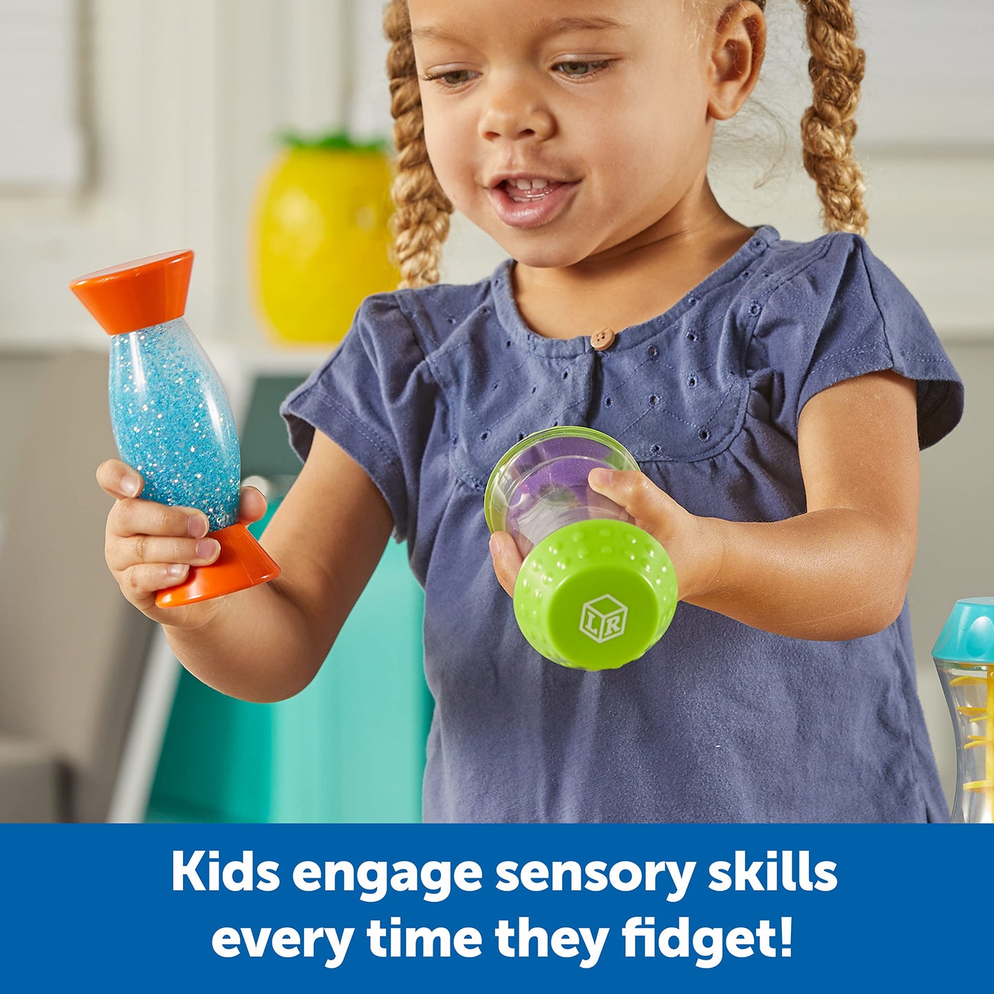 Learning Resources Sensory Trio Fidget Tubes - Sensory Toys for Toddlers, Calming Kids Fidget Toys, Classroom Calm Down Corner Supplies, Special Needs Travel Fidgets, Preschool Quiet Time Items