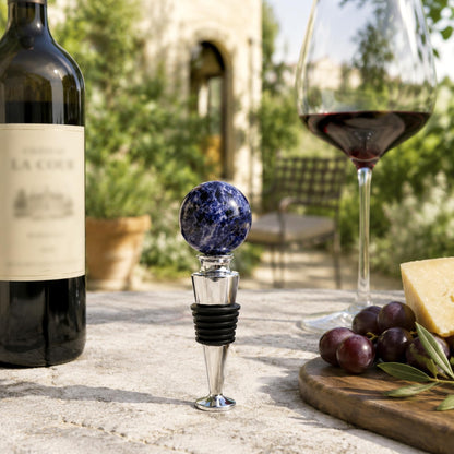 Blue Gemstone Wine Stopper, Bottle Stopper Wine Saver, Reusable Wine Corks