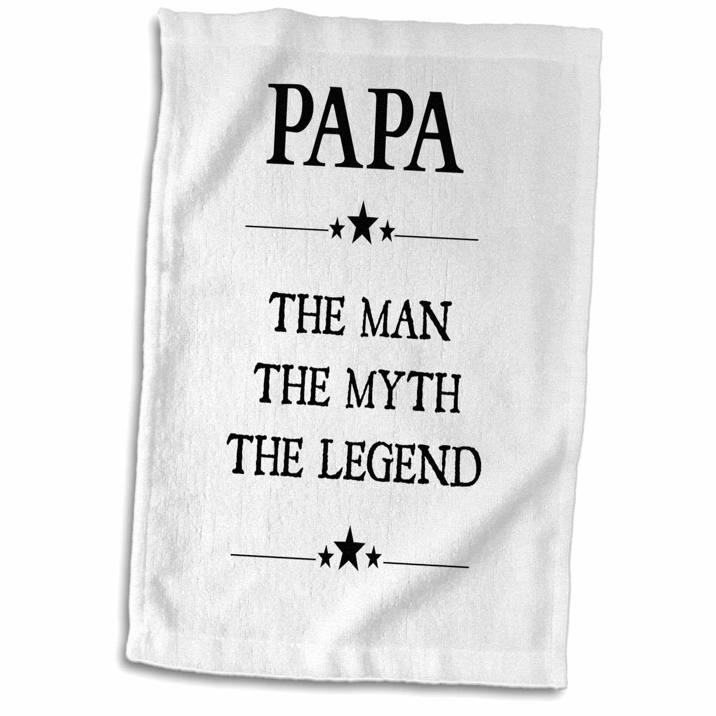 3D Rose TWL_221820_1 Papa The Man The Myth The Legend Towel, 15" x 22"