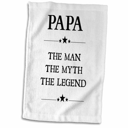 3D Rose TWL_221820_1 Papa The Man The Myth The Legend Towel, 15" x 22"