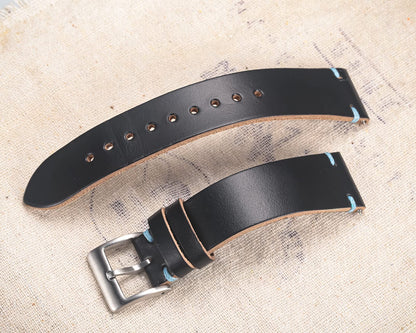 hemsut h 20mm Leather Watch Bands for Men, Thin Soft Horween Leather Watch Strap Quick Release Vintage Watch Wrap