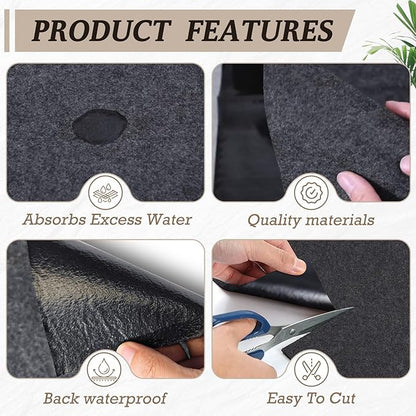 Large Bird Cage Mat, Under Pet Cage Mat, Absorbent/Waterproof Felt Pad for Bird Cages, Reptile Aquariums, Dog Kennels, with Non-Slip Backing for Hard Floors and Surfaces (30 x 36 inch)