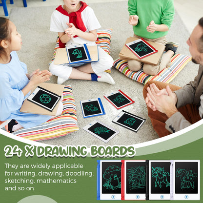 Zhehao 24 Pack LCD Mini Writing Tablet for Kids 4.5 Inch Doodle Board Bulk Erasable Reusable Electronic Drawing Pad Birthday Party Favors Goodie Bag Classroom Gifts(White)