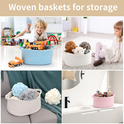 Happyiren Cute Burgundy Woven Gift Basket – Empty Burr Baskets for Mothers Day Graduation Birthday Raffle, Decorative Storage Organizer Box for Toys Seasonal Decor (13" D x 8" W x 6" H)