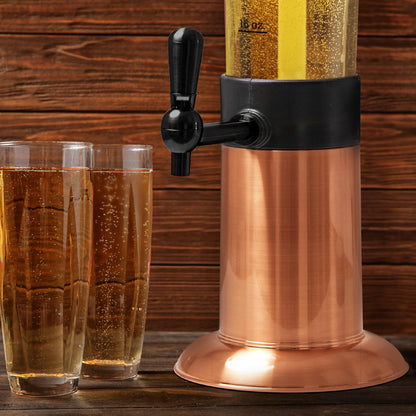 Hammer + Axe Beverage Dispenser – 88 oz Party Drink Dispenser with Ice Tube & Tap| Drink Fountain for Beer, Water, Iced Tea| Mimosa Tower| Margarita Tower| BBQ & Tailgate Essential| Home Bar Accessory