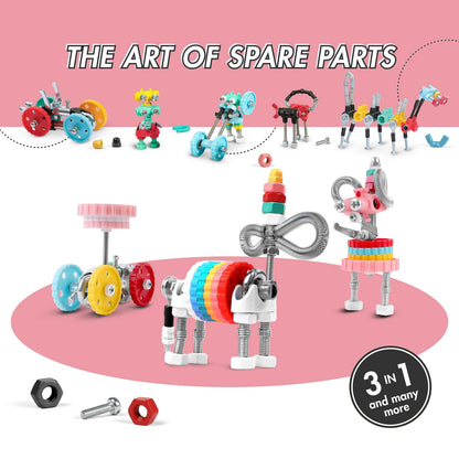 The Off Bits Animals Collection: Creative Robot Toy Model Kit for Kids 6+, Engaging Toy Building Sets for Boys and Girls, Build Your Own STEM Building Toys Engineering Kit