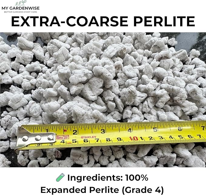 GARDENWISE Perlite for Plants, Extra Coarse Grade 4 Horticultural Perlite, Organic Perlite for Gardening Indoor & Outdoor, Made in USA (1 Quart)