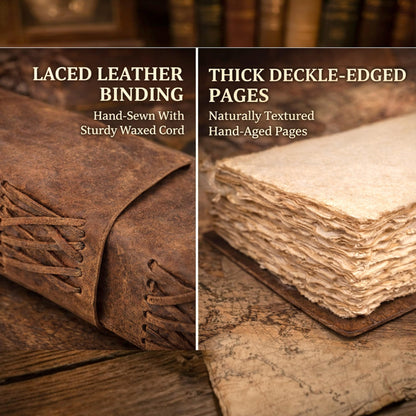 cuero Compass Vintage Leather Journal Antique Handmade Leather Bound Journal with Deckle Edge Paper Diary Leather Sketchbook Drawing Journal Notebook Great Gift Men & Women (Vintage Brown, 4X6 Inch)