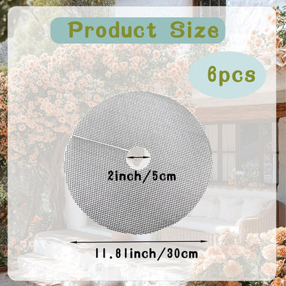 XFJYMXDM 6 Pcs 11.81 Inch Plant Pot Grids-Cuttable, Plant Pot Soil Protective Covers, Thickened Flower Protectors from Animals for Indoor Outdoor Garden Plant Protection