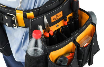 Aupofit 7-Piece Professional Tool Belt Rig with Comfort Suspenders